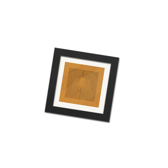 Orange Spider / Leaf - Art Print